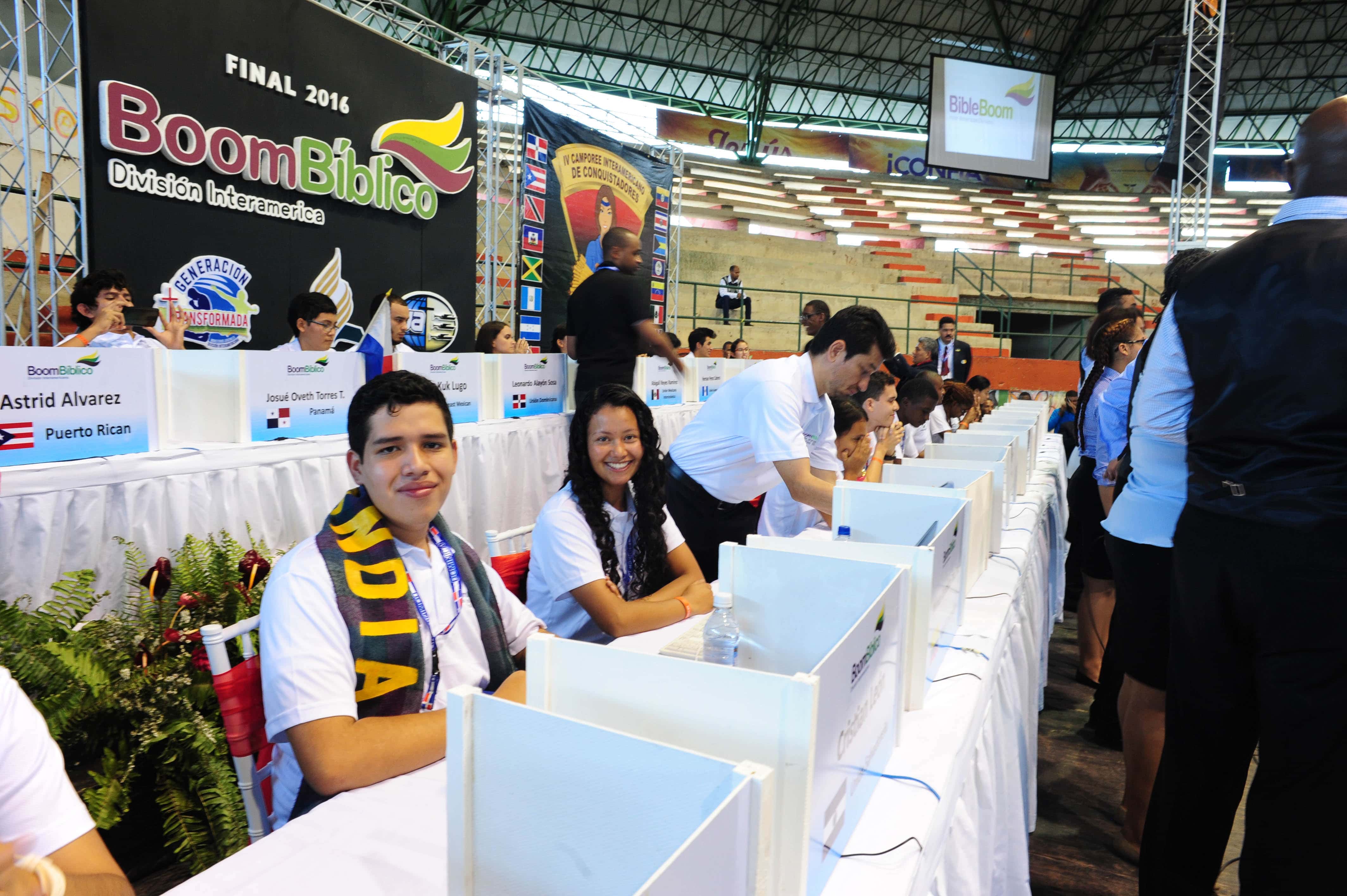 Finalists had to answer 45 questions correctly in the shortest amount of time on provided computer laptops. (Libna Stevens/IAD)