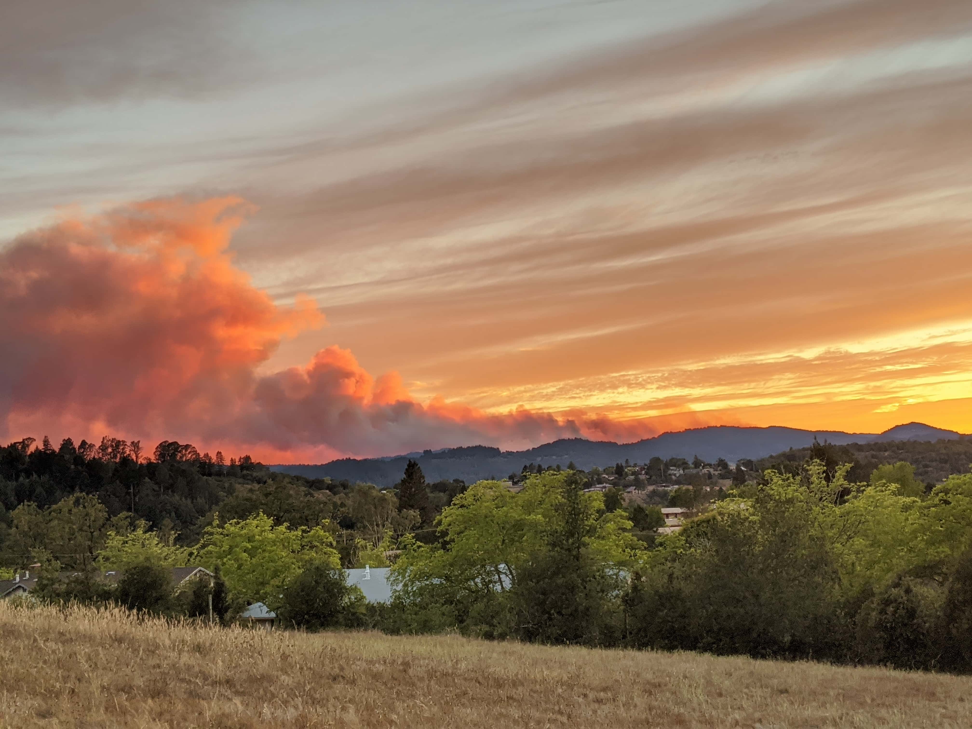 A look at the wildfires burning across areas of Northern California from Rio Lindo Academy, an Adventist high school. Rio Lindo is currently not in the path of the wildfires. Photo by Denise Tonn