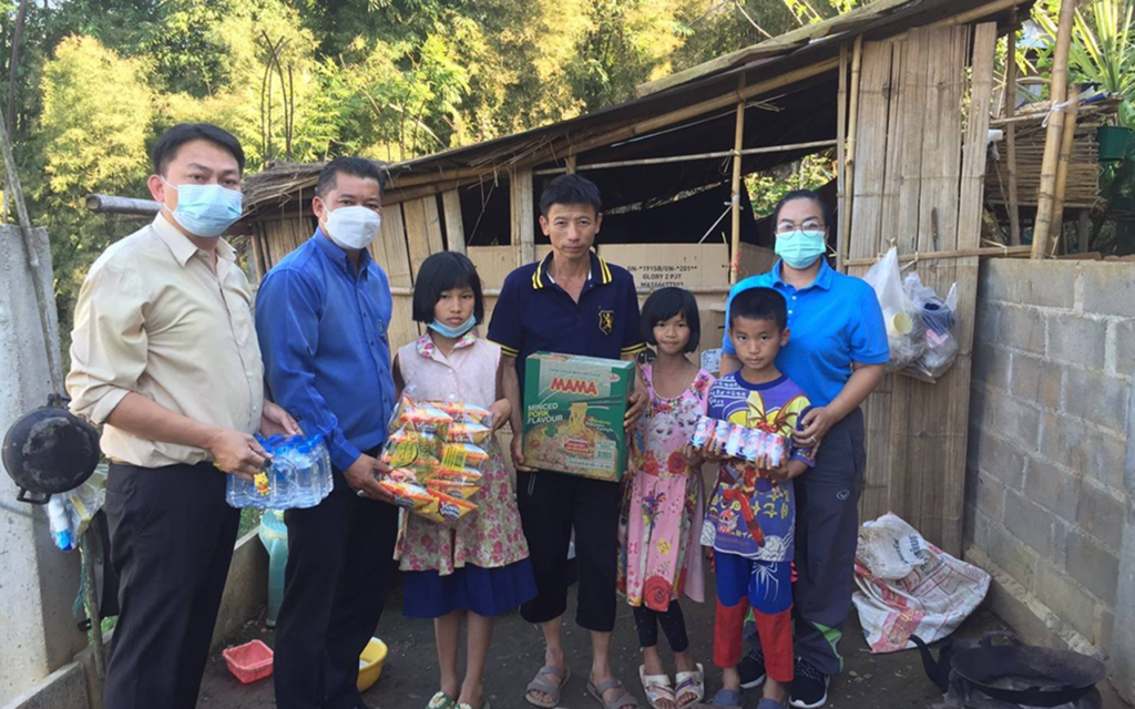 Family receiving support from ADRA